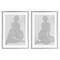 Stupell Industries Veiled Nude Silhouettes 2pc Framed Print Under Glass Set, design by Melissa Wang